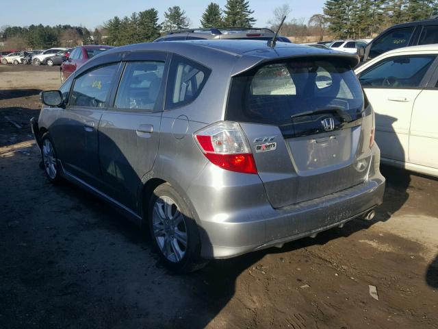 JHMGE8H61AS021922 - 2010 HONDA FIT SPORT GRAY photo 3