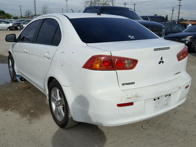 JA3AU26U28U001586 - 2008 MITSUBISHI LANCER ES WHITE photo 3