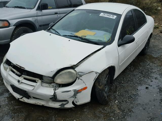 1B3ES26C02D559395 - 2002 DODGE NEON WHITE photo 2