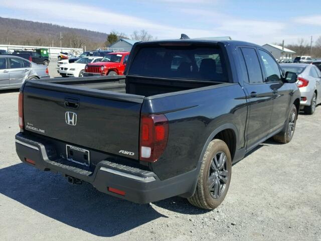 5FPYK3F10HB022700 - 2017 HONDA RIDGELINE BLACK photo 4