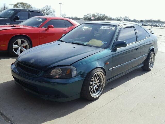 1HGEJ8148YL101074 - 2000 HONDA CIVIC EX მწვანე ფოტო 2