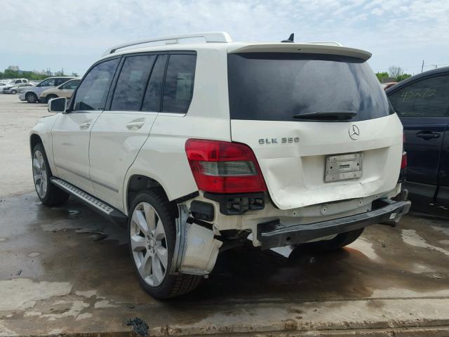 WDCGG5GB1AF373474 - 2010 MERCEDES-BENZ GLK 350 WHITE photo 3