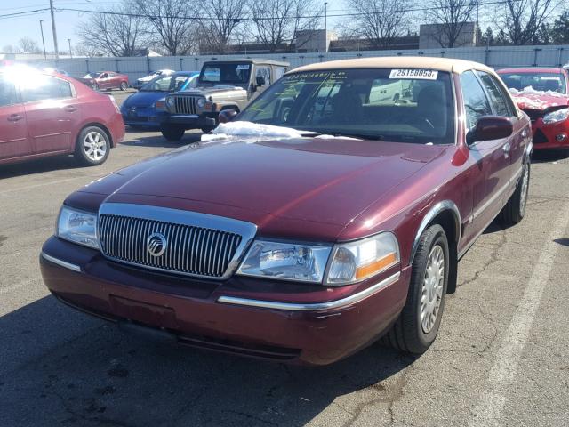 2MEFM74W54X602372 - 2004 MERCURY GRAND MARQ RED photo 2