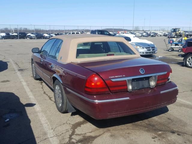 2MEFM74W54X602372 - 2004 MERCURY GRAND MARQ RED photo 3