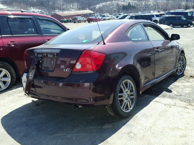 JTKDE177470190304 - 2007 TOYOTA SCION TC MAROON photo 4