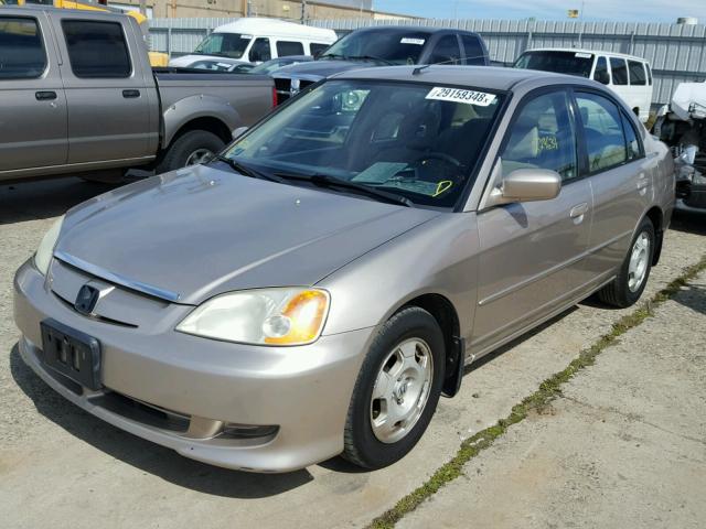 JHMES96663S007638 - 2003 HONDA CIVIC HYBR GOLD photo 2