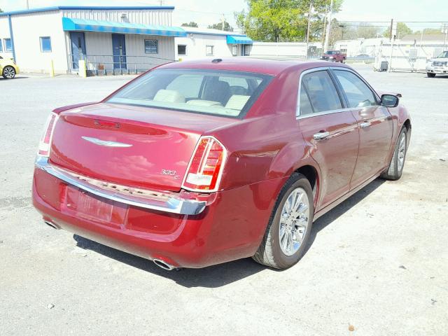 2C3CA6CT6BH538224 - 2011 CHRYSLER 300C RED photo 4