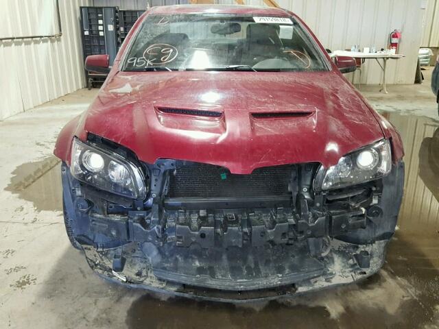 6G2ER57739L175891 - 2009 PONTIAC G8 RED photo 9