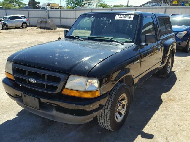 1FTYR10V6YPA16006 - 2000 FORD RANGER BLACK photo 2