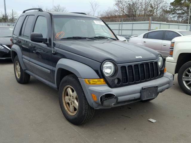 1J4GL48K45W716739 - 2005 JEEP LIBERTY SP BLACK photo 1