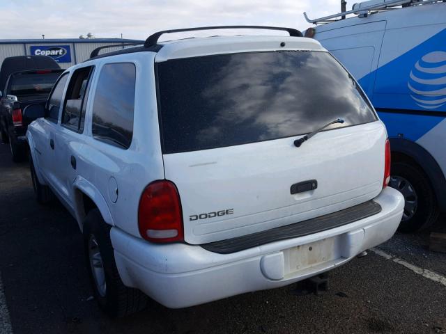 1B4HR28Z3YF238888 - 2000 DODGE DURANGO WHITE photo 3