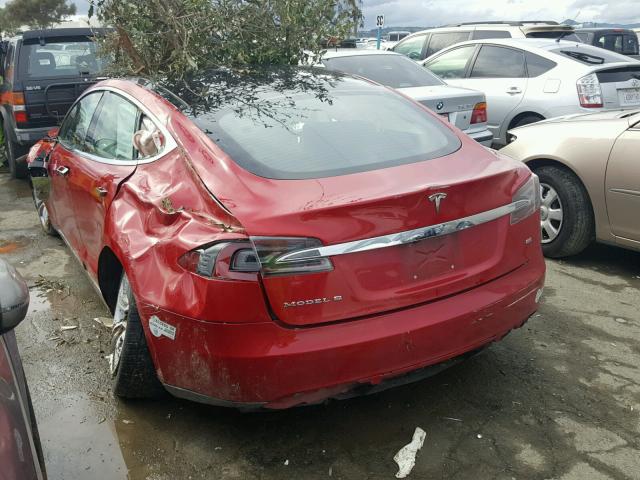 5YJSA1CN5DFP27905 - 2013 TESLA MODEL S 红色 照片 3