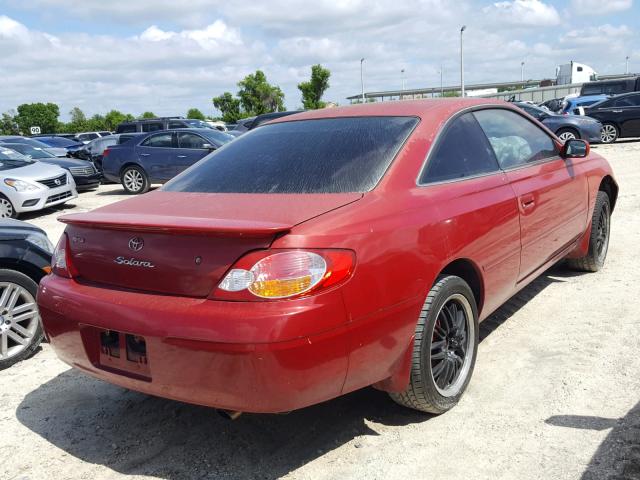 2T1CE22P62C009587 - 2002 TOYOTA CAMRY SOLA RED photo 4