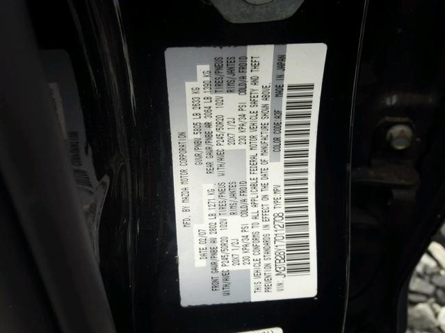 JM3TB28Y170112708 - 2007 MAZDA CX-9 BLACK photo 10