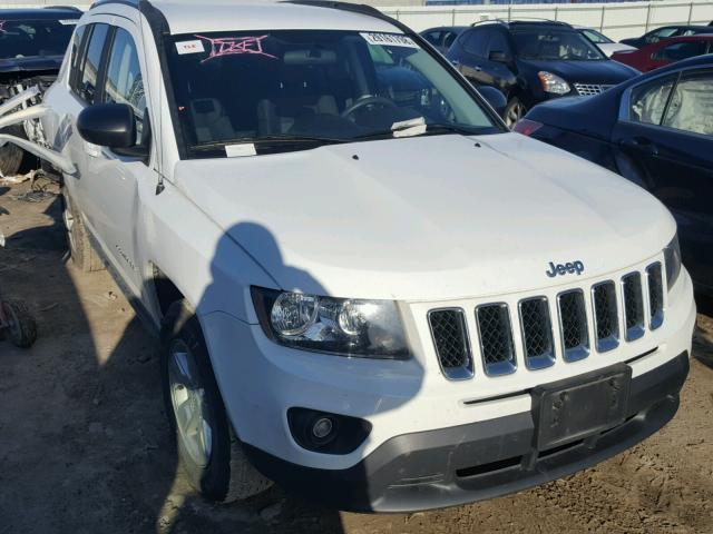 1C4NJCBA5ED594059 - 2014 JEEP COMPASS SP WHITE photo 1