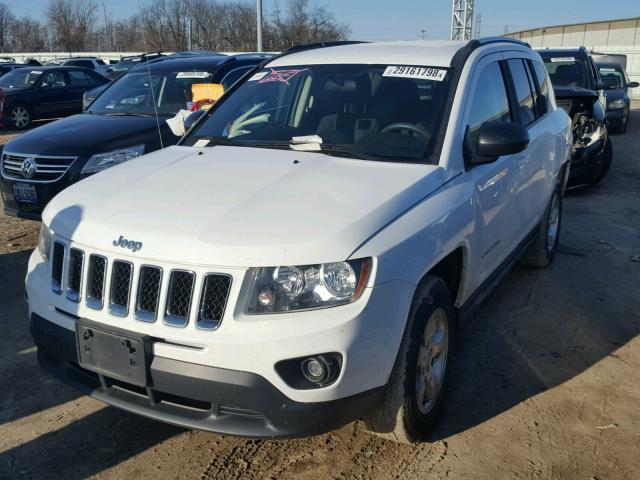 1C4NJCBA5ED594059 - 2014 JEEP COMPASS SP WHITE photo 2