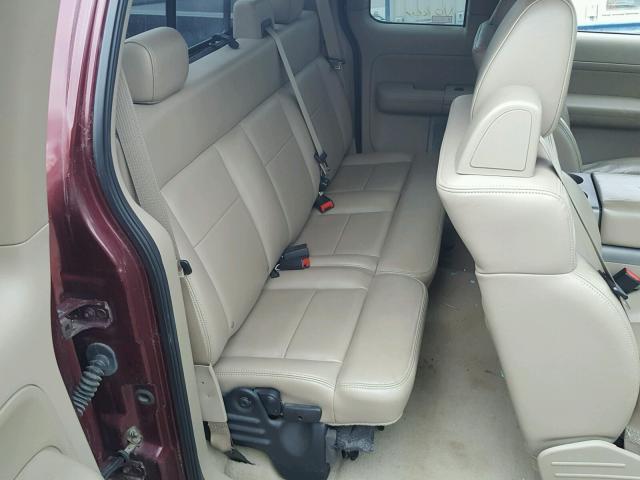 1FTPX14515NA26400 - 2005 FORD F150 MAROON photo 6