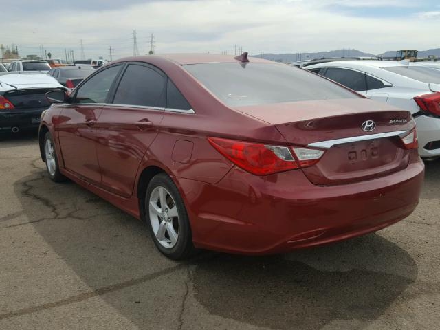 5NPEB4AC5BH230767 - 2011 HYUNDAI SONATA GLS BURGUNDY photo 3