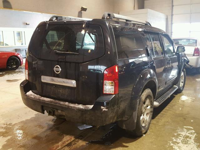 5N1AR18U07C646456 - 2007 NISSAN PATHFINDER BLACK photo 4