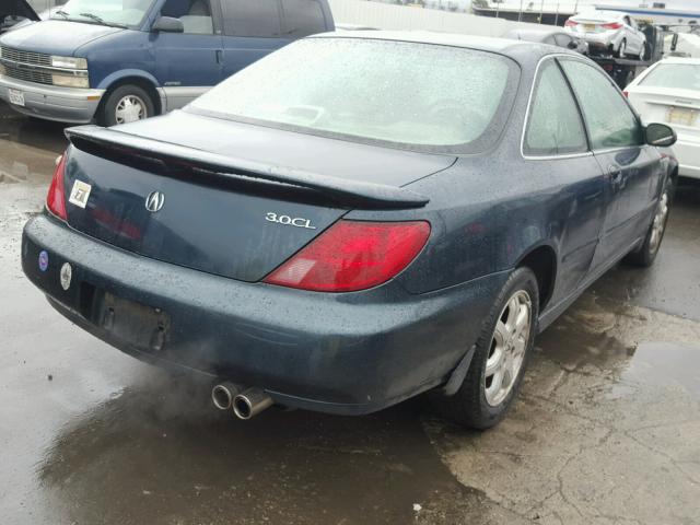 19UYA2257WL001160 - 1998 ACURA 3.0CL Зеленый фото 4