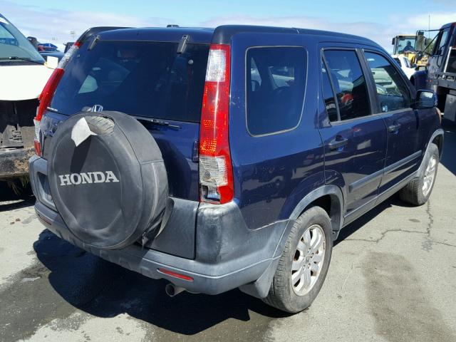 JHLRD788X5C025530 - 2005 HONDA CR-V EX BLUE photo 4