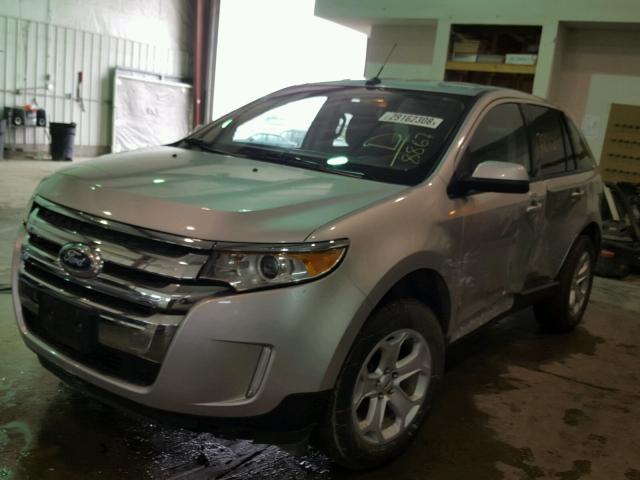 2FMDK3JC0CBA68867 - 2012 FORD EDGE SEL SILVER photo 2