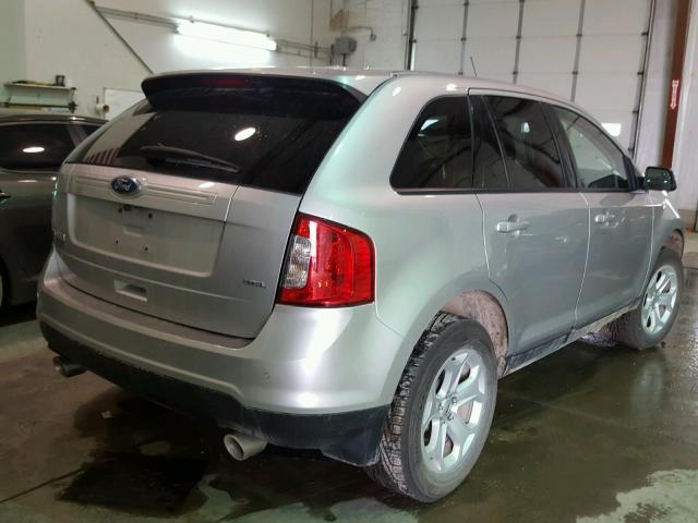 2FMDK3JC0CBA68867 - 2012 FORD EDGE SEL SILVER photo 4