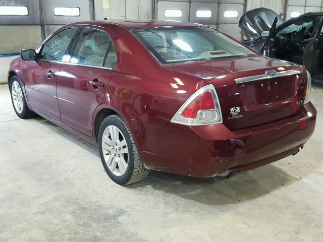 3FAFP08186R107167 - 2006 FORD FUSION SEL RED photo 3