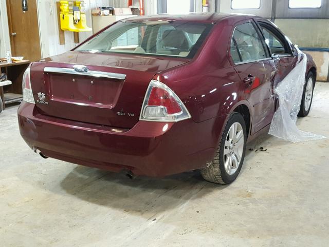 3FAFP08186R107167 - 2006 FORD FUSION SEL RED photo 4