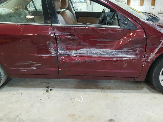 3FAFP08186R107167 - 2006 FORD FUSION SEL RED photo 9