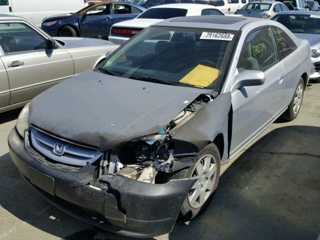 1HGEM22032L056228 - 2002 HONDA CIVIC EX ვერცხლისფერი ფოტო 2