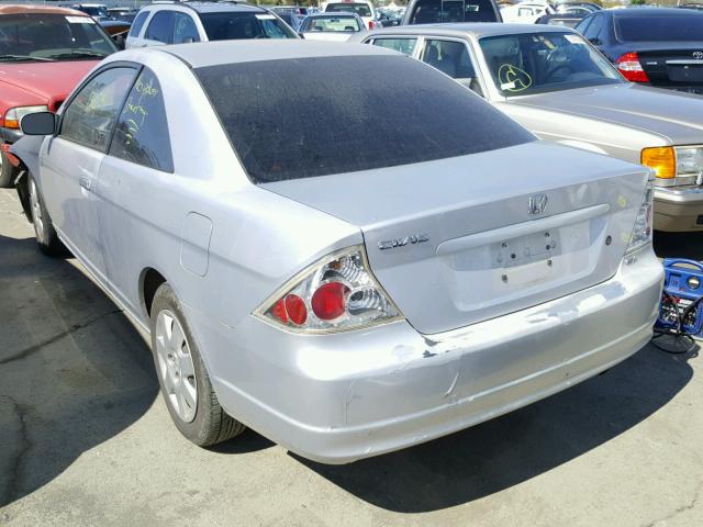 1HGEM22032L056228 - 2002 HONDA CIVIC EX ვერცხლისფერი ფოტო 3
