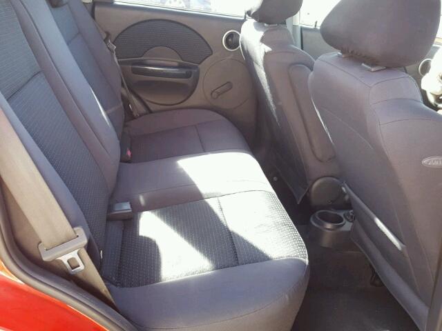 KL1TD66617B724737 - 2007 CHEVROLET AVEO BASE Czerwony zdjęcie 6