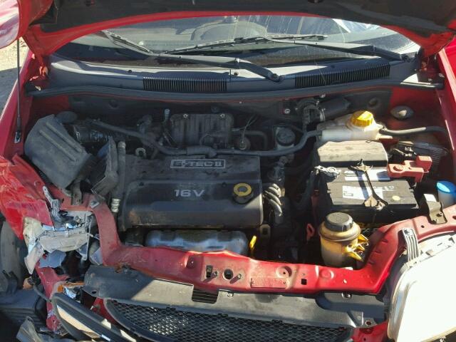 KL1TD66617B724737 - 2007 CHEVROLET AVEO BASE Czerwony zdjęcie 7