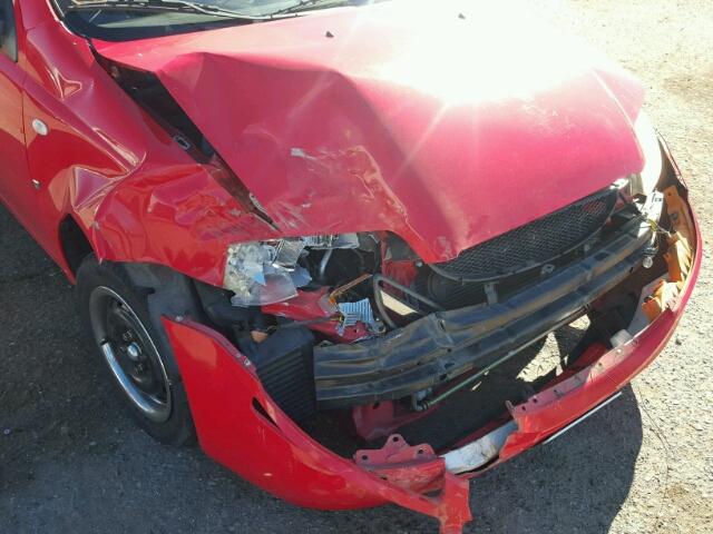 KL1TD66617B724737 - 2007 CHEVROLET AVEO BASE Czerwony zdjęcie 9