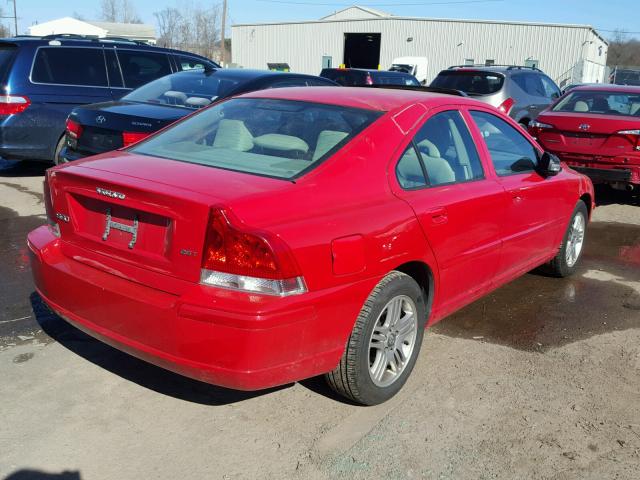 YV1RS592872632286 - 2007 VOLVO S60 2.5T RED photo 4