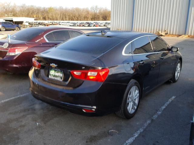 1G1ZE5ST4HF207442 - 2017 CHEVROLET MALIBU LT BLACK photo 4