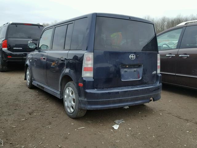 JTLKT324650212379 - 2005 TOYOTA SCION XB BLUE photo 3