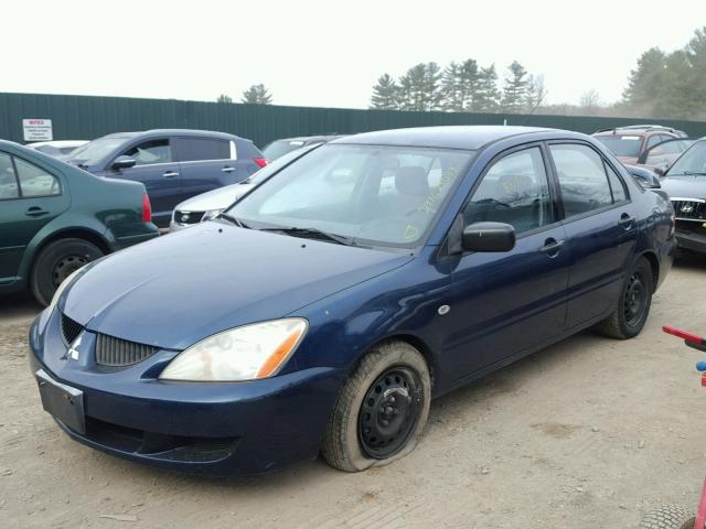 JA3AJ26E54U018166 - 2004 MITSUBISHI LANCER ES BLUE photo 2