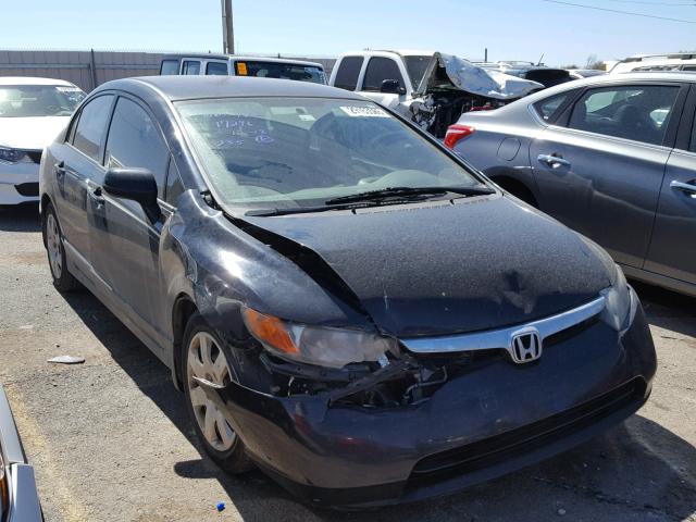 2HGFA16548H326005 - 2008 HONDA CIVIC LX BLACK photo 1