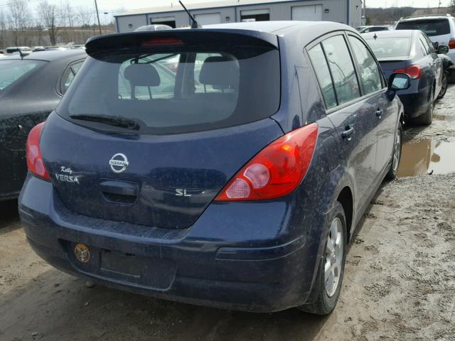 3N1BC13E57L408958 - 2007 NISSAN VERSA S BLUE photo 4