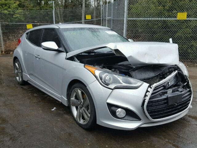 KMHTC6AE5DU117844 - 2013 HYUNDAI VELOSTER T SILVER photo 1