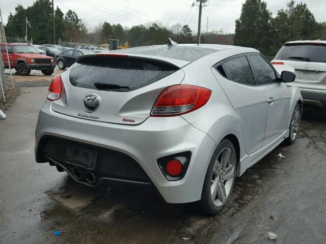 KMHTC6AE5DU117844 - 2013 HYUNDAI VELOSTER T SILVER photo 4