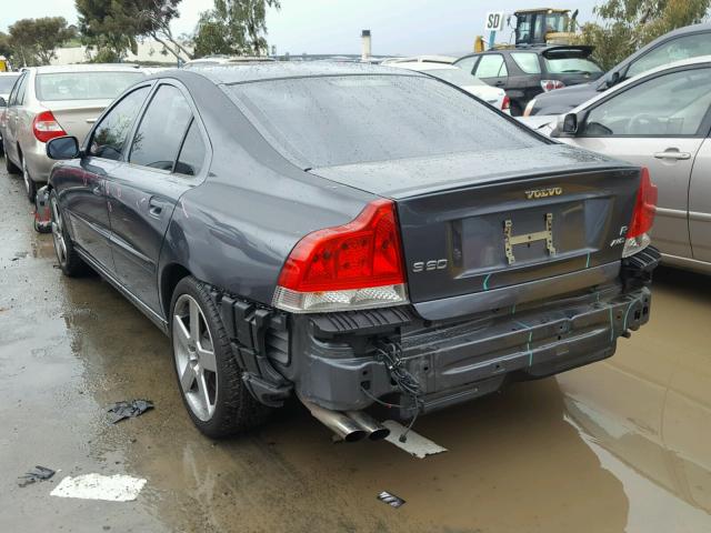 YV1RH527872632633 - 2007 VOLVO S60 R GRAY photo 3