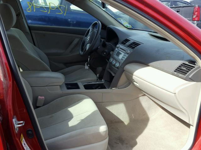 4T1BE46K69U340944 - 2009 TOYOTA CAMRY BASE RED photo 5