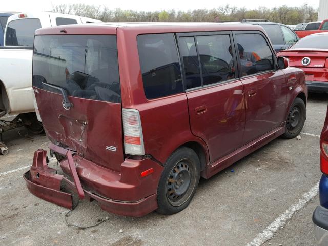 JTLKT324064114846 - 2006 TOYOTA SCION XB BURGUNDY photo 4