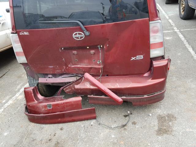 JTLKT324064114846 - 2006 TOYOTA SCION XB BURGUNDY photo 9