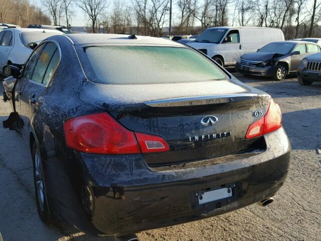 JNKBV61E67M728933 - 2007 INFINITI G35 BLACK photo 3