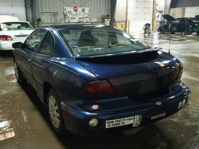 1G2JB124517288163 - 2001 PONTIAC SUNFIRE SE BLUE photo 3