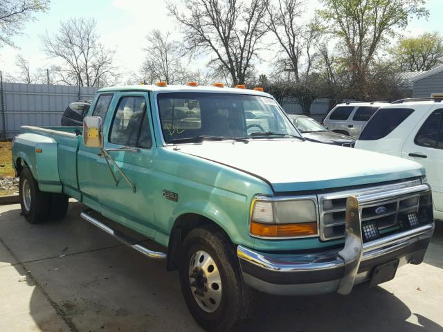 1FTJX35G3SKA55881 - 1995 FORD F350 GREEN photo 1